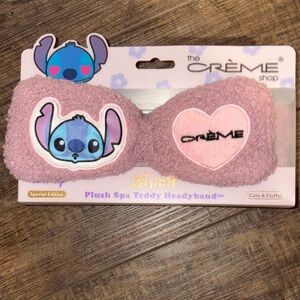 The Crème Shop Pink Plush STITCH Limited Edition Spa Headband